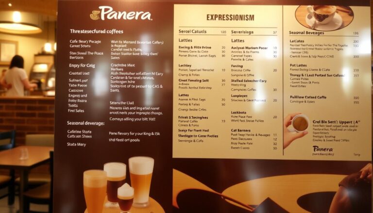 panera bread coffee menu
