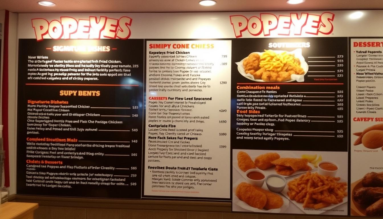 popeyes menu